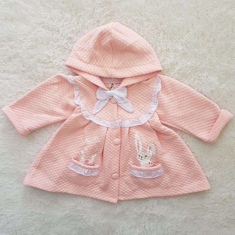 Jaket Bayi Bunny waffle hoodie