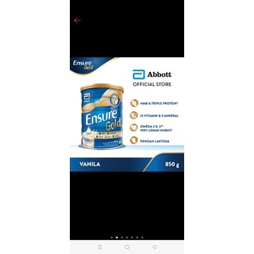 

ensure vanila gold 850gr
