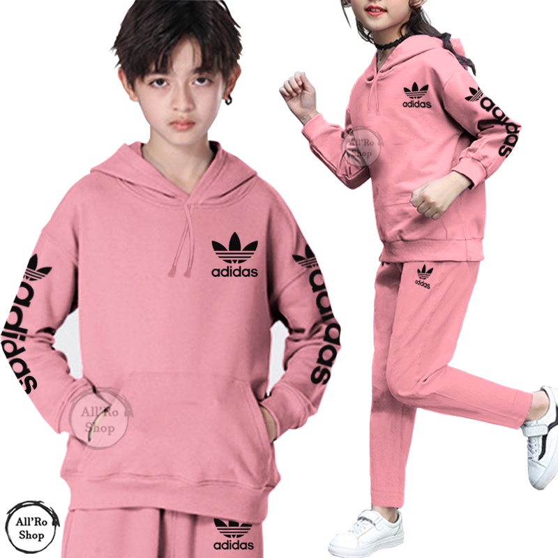 Setelan Olahraga Anak Cewek dan Cowo Unisex Set Baju Senam Jogging Sepeda Lari Usia 1 sd 13 tahun Setelan Hoodie Anak ARS 99