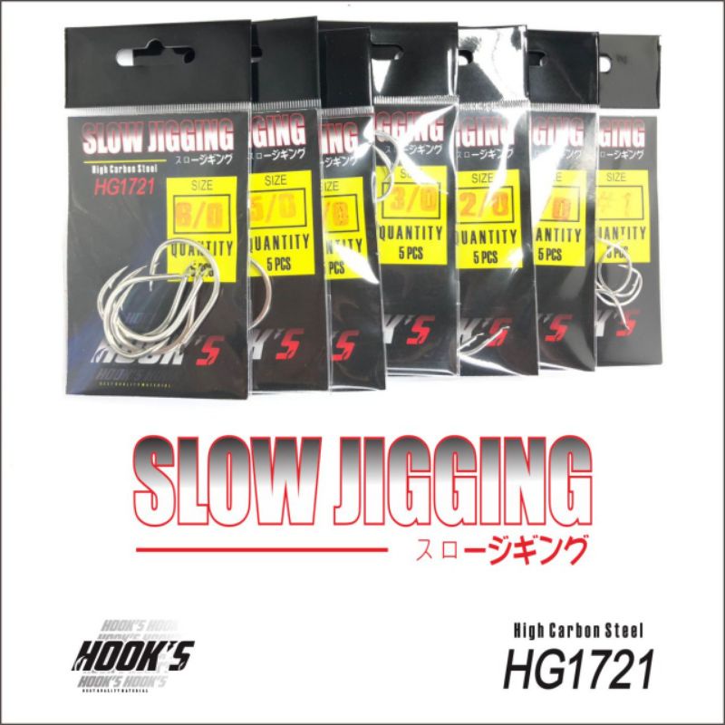 Mata Kail Tidak Berlubang Slow Jigging Hook isi 5pcs