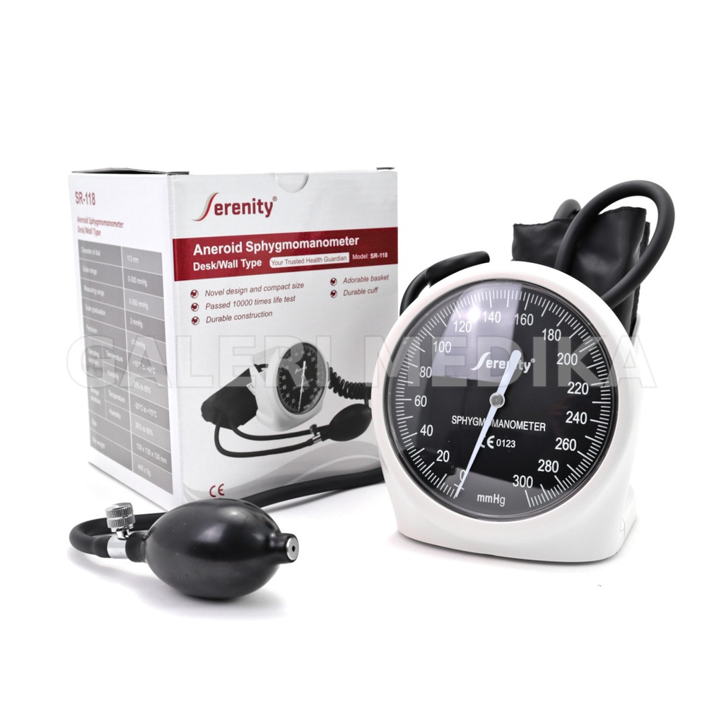 Tensimeter Aneroid Desktop Model / Tensimeter Manual / Tensimeter Kompas Serenity SR-118 - Alat Ukur Tekanan Darah