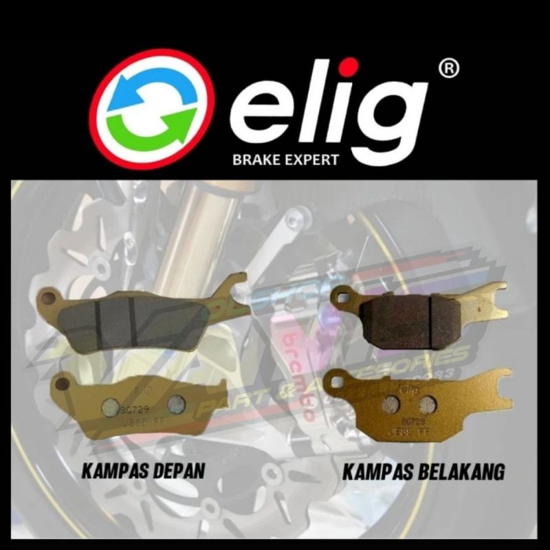 Kampas Rem Elig DEPAN - BELAKANG Satria Fu 150 Injeksi Original