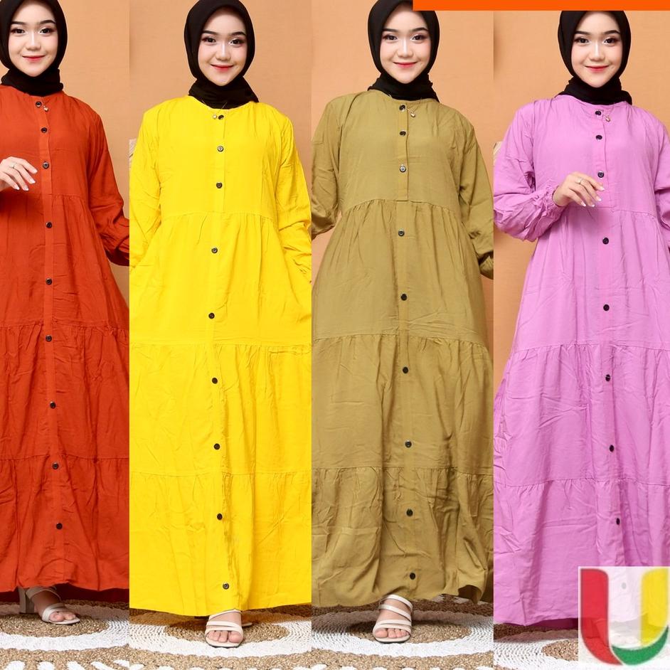 "AMS.22De22r" GAMIS RAYON POLOS PUTIH GAMIS RAYON PREMIUM TEBAL DAN ADEM / GAMIS TWILL RAYON POLOS