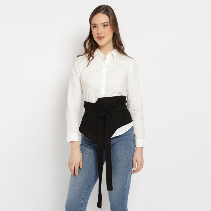 Ikat Pinggang Wanita Nzinga Obi belt ikat ban pinggang sabuk kain lilit perut wanita - Hitam(B3B7) I