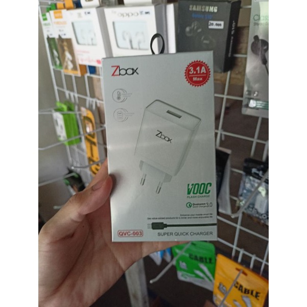 Charger Zbox QC 3.0 - Sudah Termasuk Kabel Micro / Tipe C