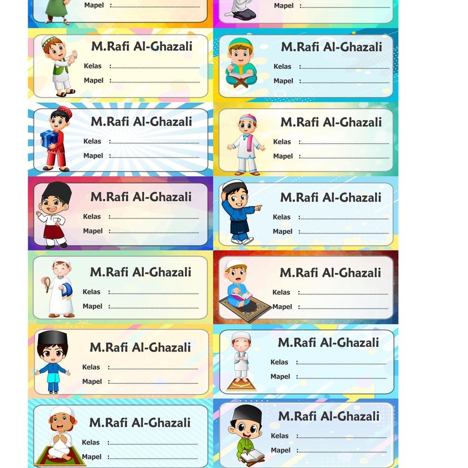 

(A-4-I➸) LABEL BUKU NON WATERPROOF ANAK SOLEH SOLEHA paling laris