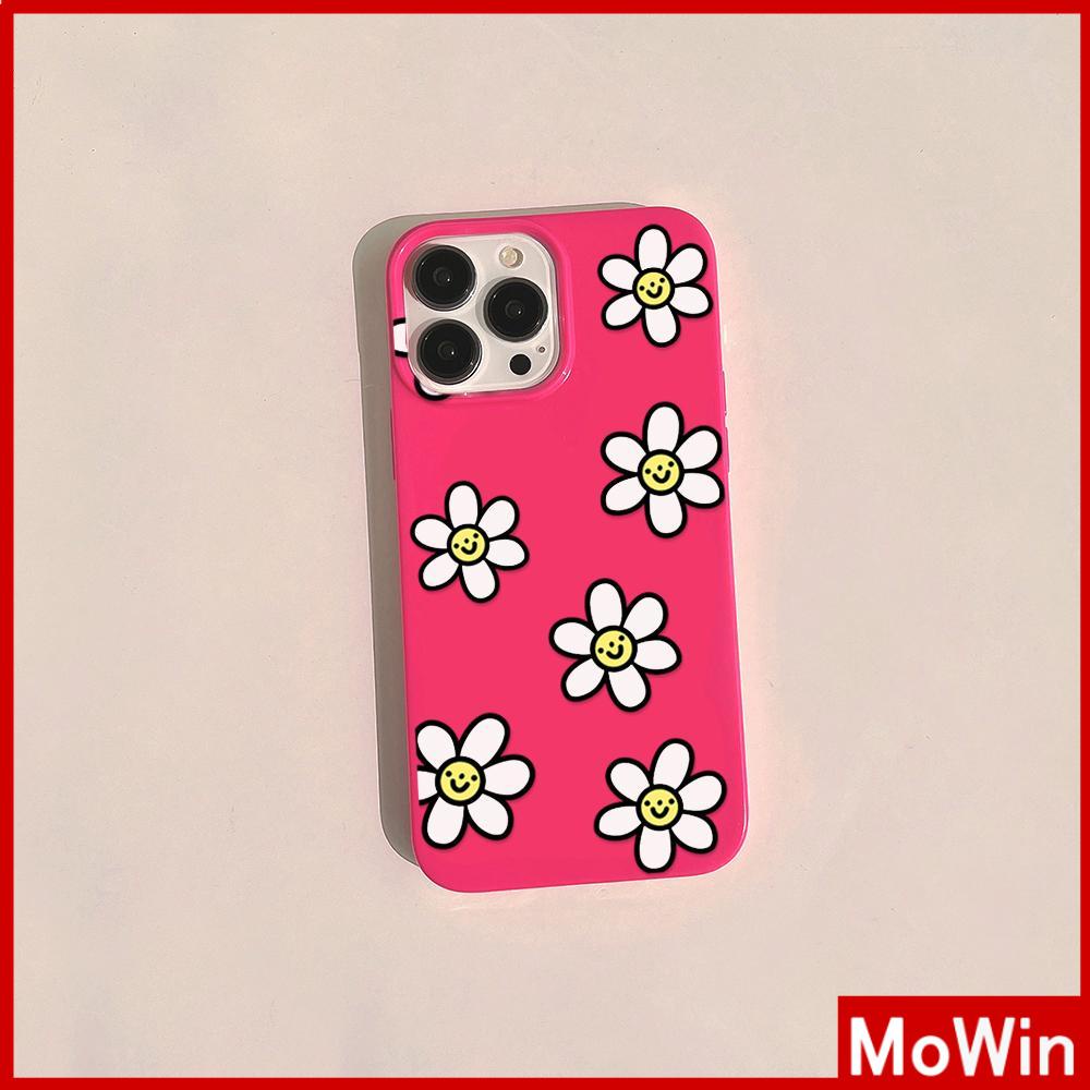 For iPhone 14 Pro Max iPhone Case Pink TPU Soft Case Shockproof Protection Camera Smile Flower Cute Compatible For iPhone 13 Pro max 12 Pro Max 11 Pro Max xr xs Max 7Plus 7 8