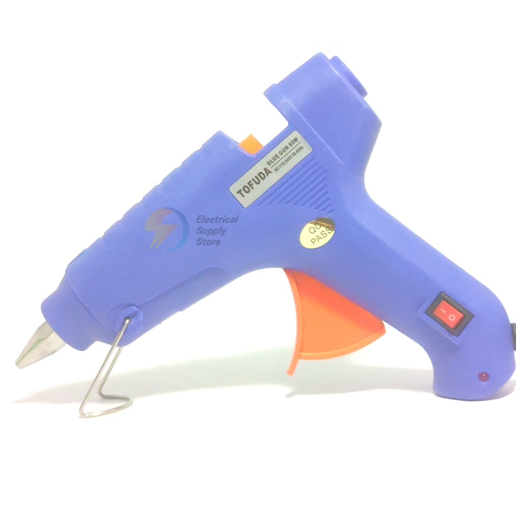 PAKET GLUE GUN / LEM TEMBAK 80W + SWITCH TOFUDA &amp; REFILL GLUE GUN STICK PANJANG 27 CM DIAMETER 10 MM