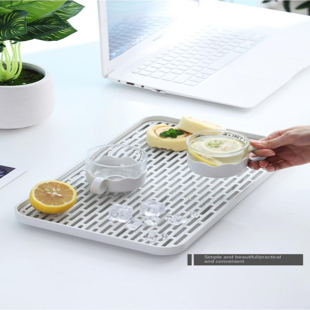 Solighter Cup Storage Tray Wadah Wadah Tempat Spons Piring Saji Nampan Penyimpanan Buah Sayur