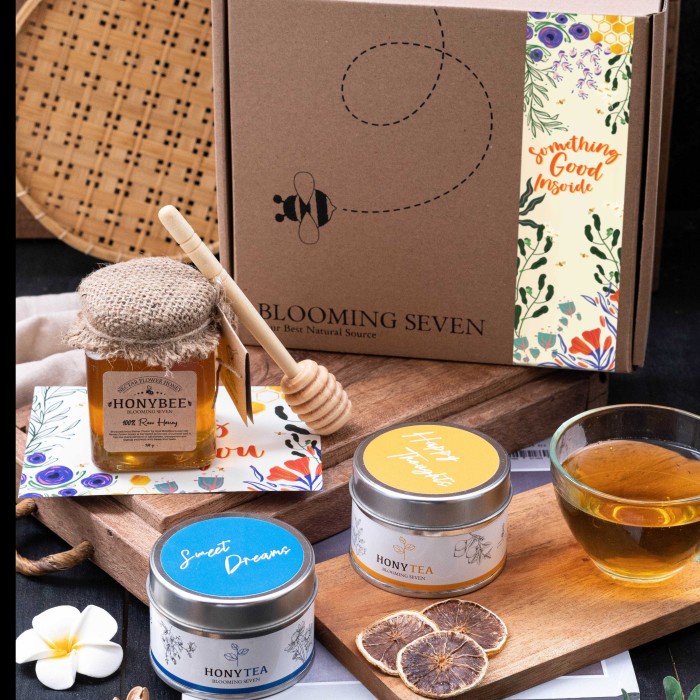 

[BEST SELLER] Hampers / Parcel SMALL | Raw Honey + Artisan Tea - Tema Umum