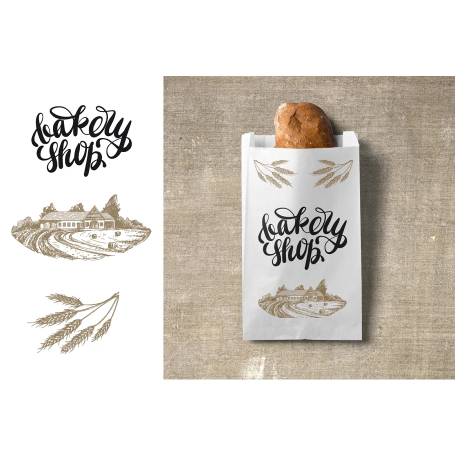 Hand Drawn Bread Shop Illustrations