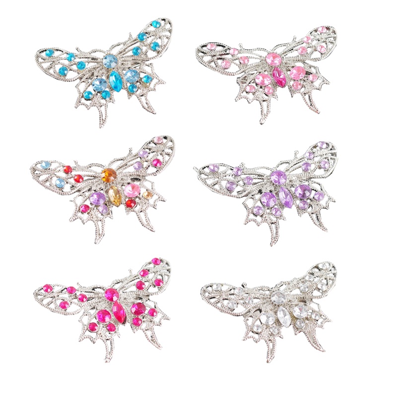 MI SHOPINN - Bros Jilbab Hijab Kepala Kerudung Kebaya Kupu B-115 Brooch Butterfly Crystal Cantik