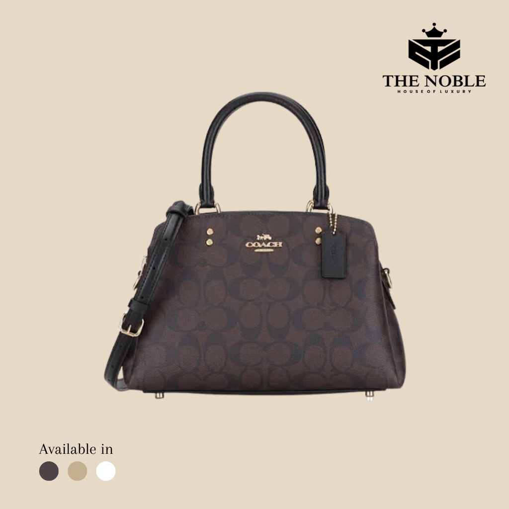 Coach Mini Lillie Carryall in Signature Canvas Tas Selempang Wanita Shoulder Bag Wanita