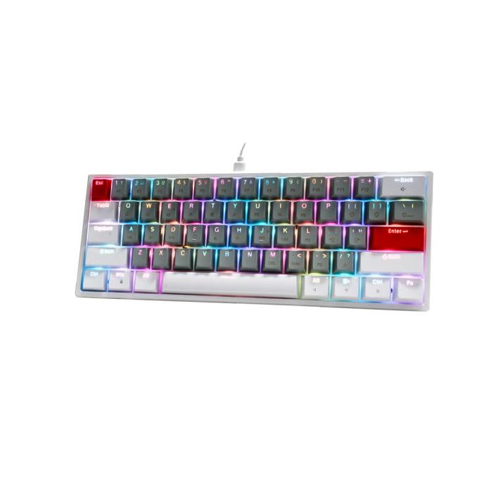Keyboard Gaming DA Meca 6 RGB Grey White