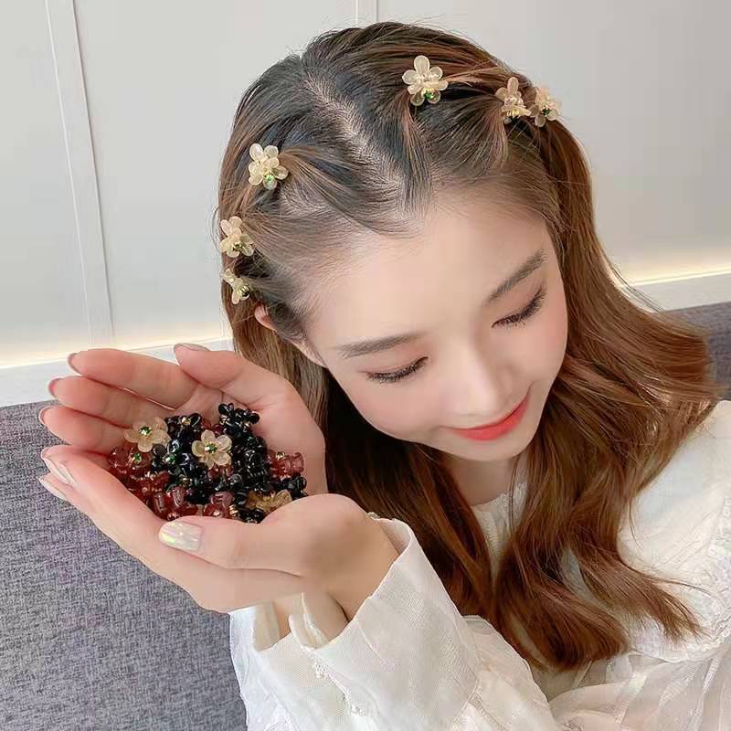 Korean Small Clip Flower Hair Clip Poni Klip Bunga Samping Klip Kecil Hiasan Kepala
