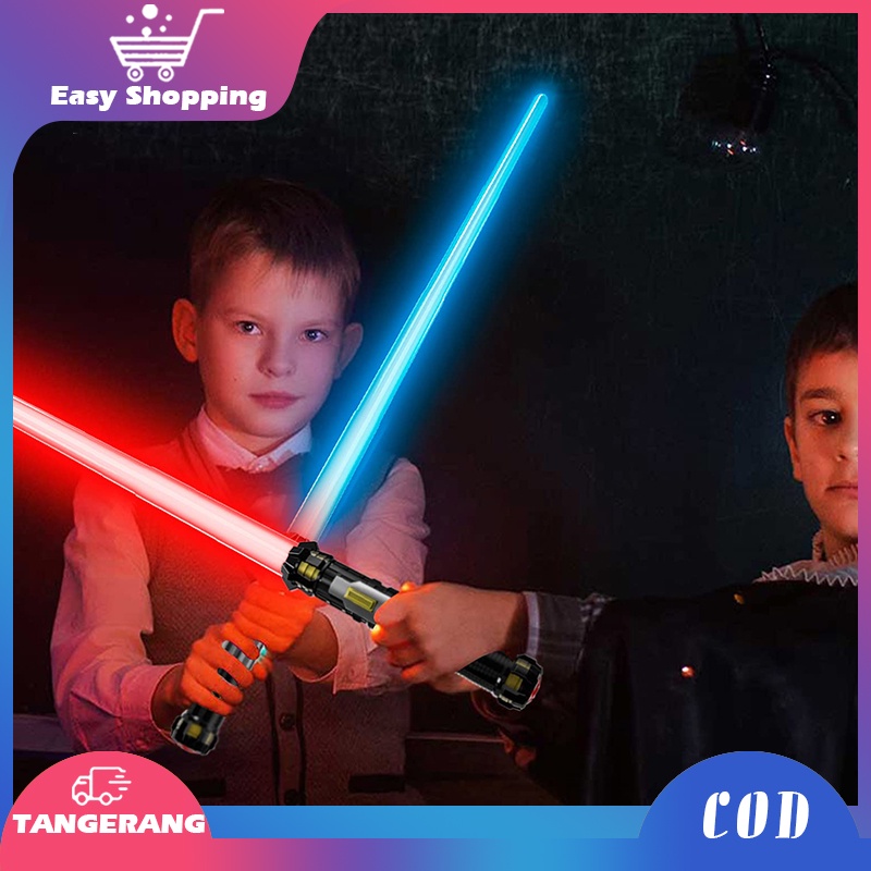 2pcs Pedang Lampu Star Lightsaber Star Wars Anak Cosplay Pedang Starwars Mainan