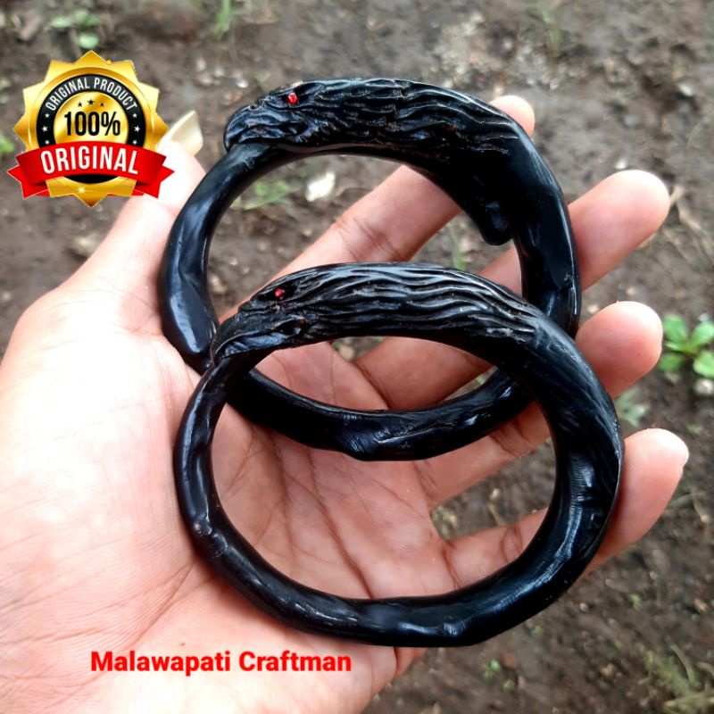 Gelang Akar Bahar Ukir Burung Elang Hitam Asli Super 100% Original