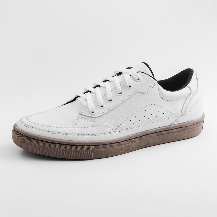 JOSE WHITE GUM - Sepatu Sneaker Sniker Sneker Pria Casual Original