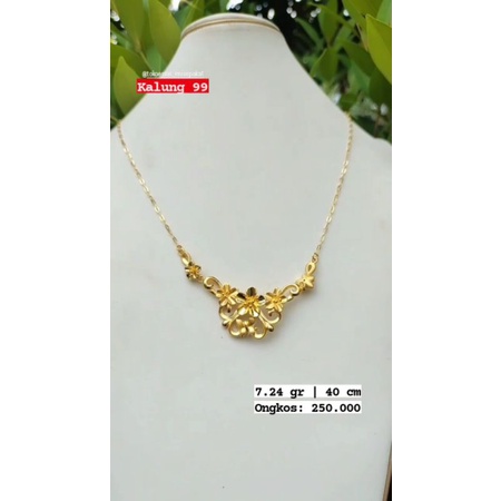 Kalung Bunga Emas Murni 99