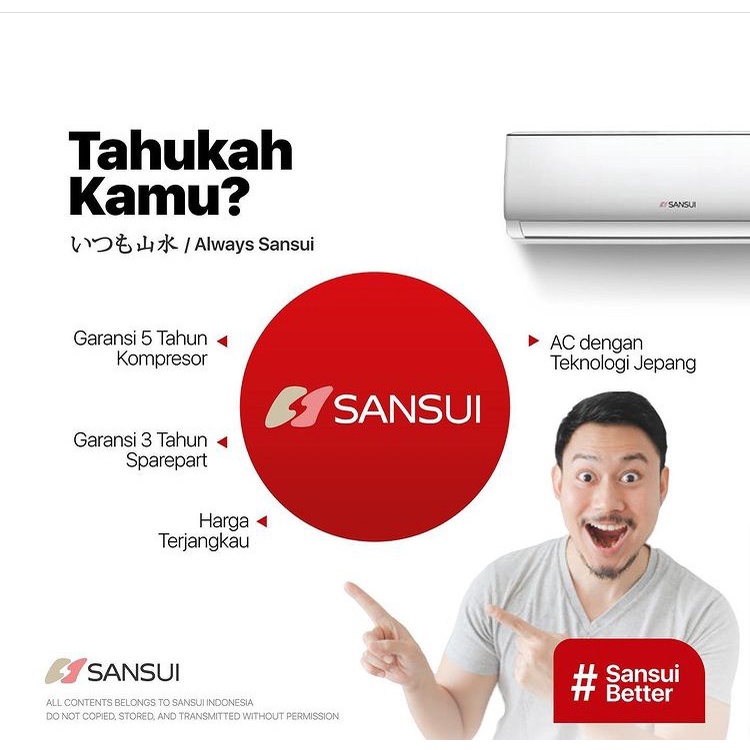 SANSUI JAPAN AC Split 2 PK Standard R32 PK SA-L18S2