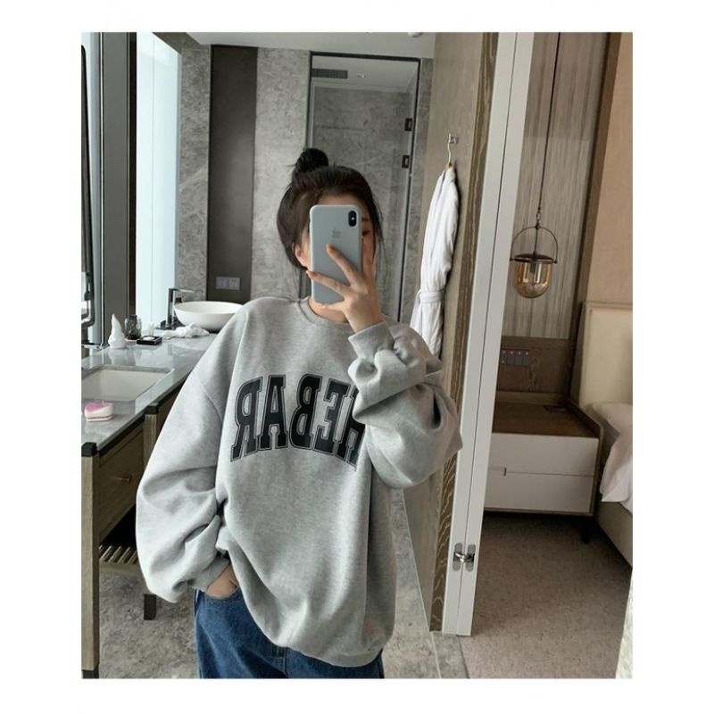 Sweater Oversized Korean Style (S - 6XL) Crewneck THE BAR Harajuku Street Style Hop Hop BIG Size Jumbo Unisex S M L XXL XXXL 4XL 5XL 6XL Benhur Blue Elektrik Mocca Coksu Ulzzang Jaket Jumbo Sweatshirt Harajuku