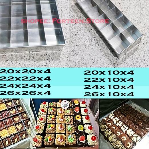 Terbaru 4.4 Loyang Brownies Sekat | Kotak Persegi Panjang Skat Loyang Bolu Kukus Panggang Loyang Kue Bolu Gulung