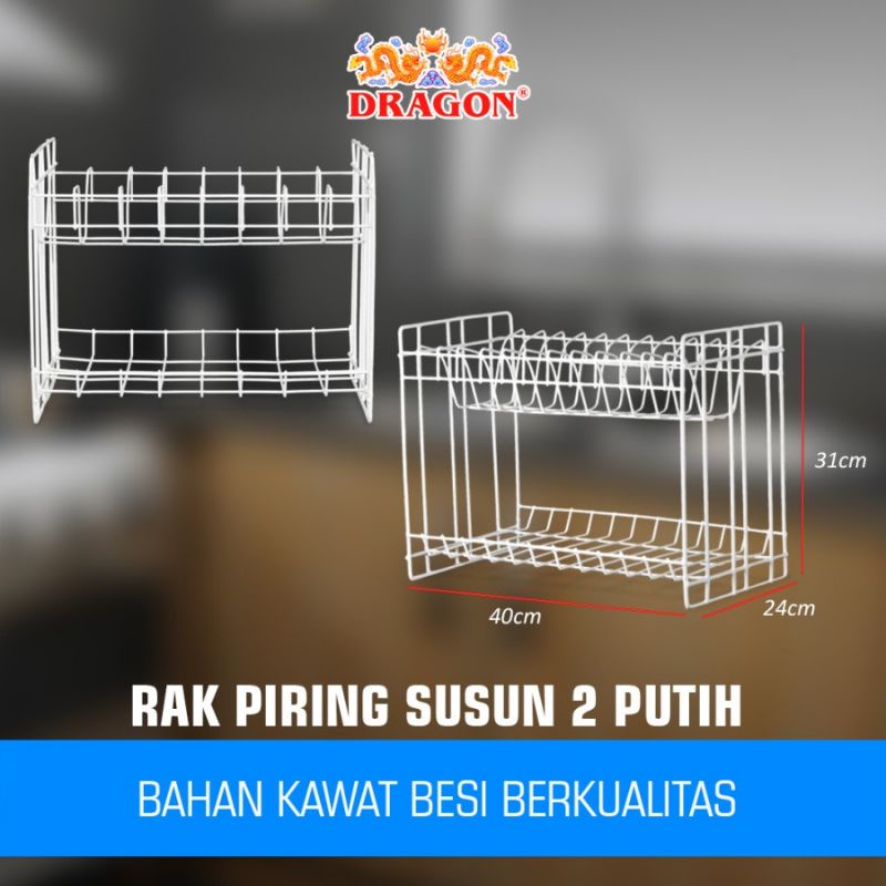 Rak Piring Besi Susun 2 Bahan Kawat Besi Berkualitas