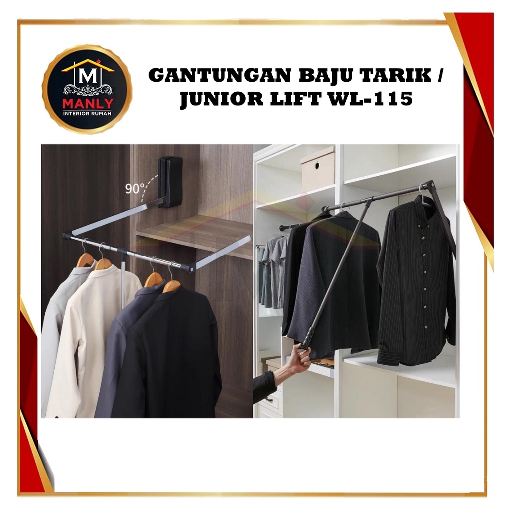 Ambos Lift / Wardrobe Lifter / Gantungan Baju Tarik Lemari / Junior Lift WL-115