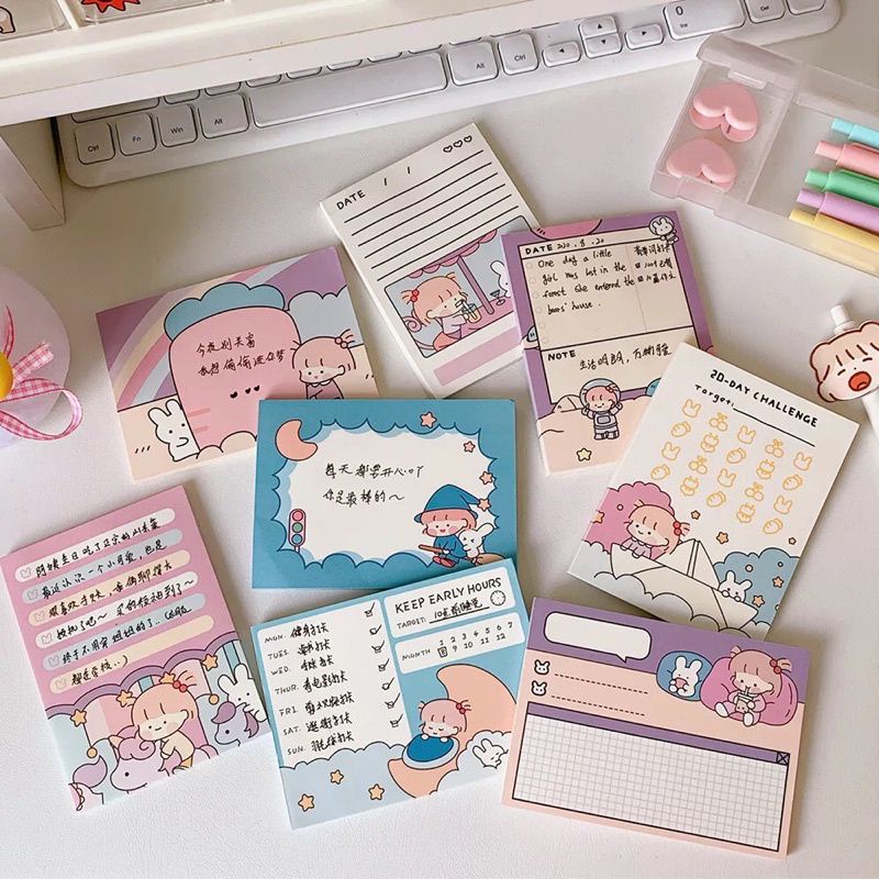 

Share 10 Lembar Memo Pad Cute Kawaii