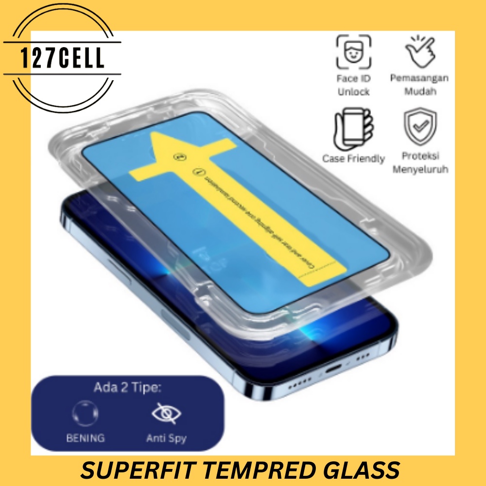 ANTI SPY ANTI GORES SCREEN GUARD SUPERFIT EASY INSTALL Tempered Glass  IPHONE X 11 12 13 14 Pro ProMax Series Bening Antispy Privacy Pelindung Layar HP
