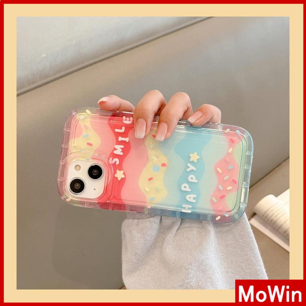 For iPhone 14 Pro Max iPhone Case Clear Case TPU Soft Case Airbag Reinforced Shockproof Cute Rainbow Compatible with iPhone 13 Pro Max iPhone 12 Pro Max 11 7Plus 8Plus 6Plus XR xs