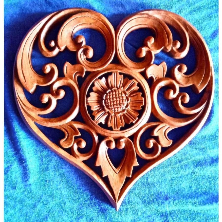 Kerajinan Ukiran kayu panil Bali 20cm 25cm Hiasan dekorasi dinding bali handmade