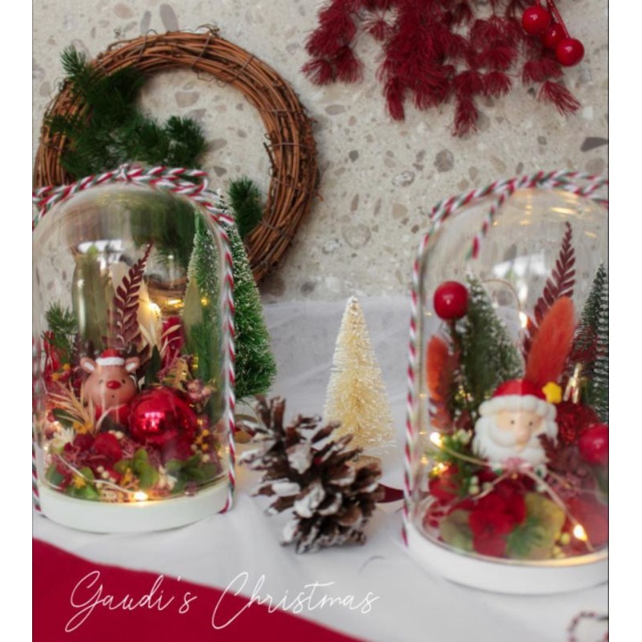 Christmas Flower Dome - Dome Natal Hadiah Kado Natal