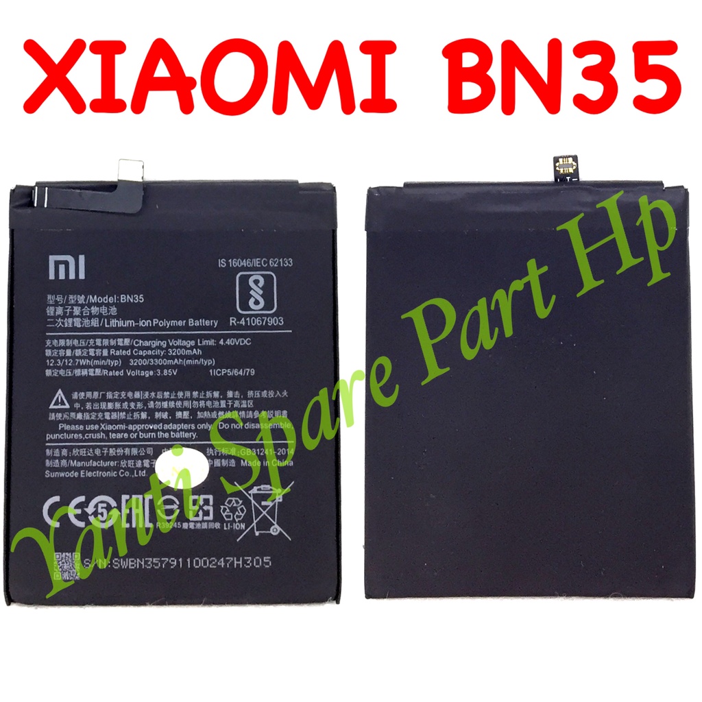 Baterai Xiaomi Redmi 5 BN35 Original New