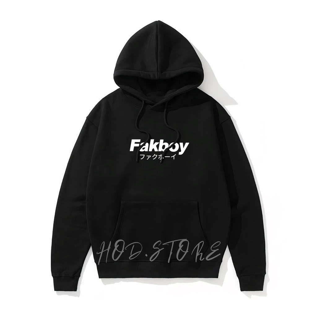 Hod Store Hoodie Casual Unisex Bisa Cod Hoodie Santai Sablon Fakboy Tulisan Jepang