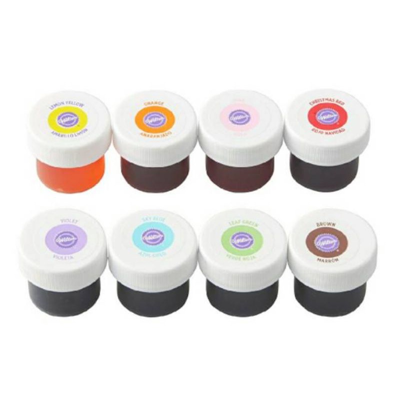 

pewarna makanan merk wilton 8 pcs pewarna buttercream pewarna makanan pewarna cokelat pewarna kue
