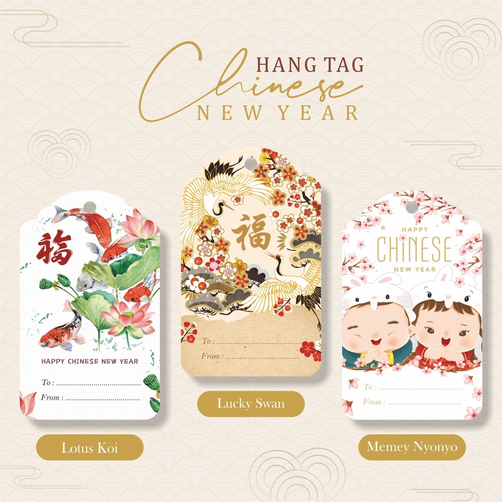 

25 PCS HANGTAG GANTUNGAN CHINESE NEW YEAR LABEL PARCEL SOUVENIR HAMPERS KADO GIFT IMLEK 2023 CUSTOM LUCU BAGUS