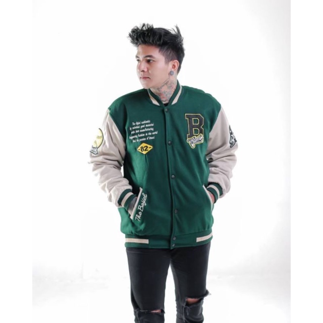 JAKET BOMBER BASSEBALL#JAKET BOMBER VARSITY UNISEX#JAKET BOMBER PRIA/WANITA