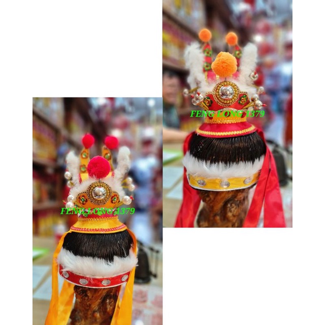 Topi Cosplay Mahkota Tatung | Topi Lok Thung Dewa | Aksesoris Cosplay