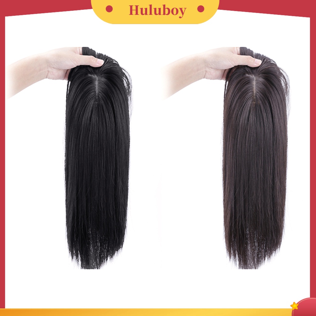 Wig Poni Model Pendek Lurus Bahan Sintetis Breathable Ukuran 25 / 35cm Untuk Wanita