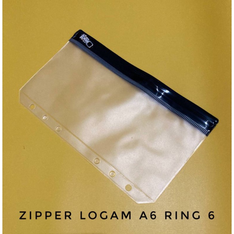 

ZIPLOCK A6 RING 6 ZIPPER POCKET TEMPAT PENYIMPANAN UANG BUDGETING KEUANGAN FINANCIAL PLANNER ISIAN BINDER