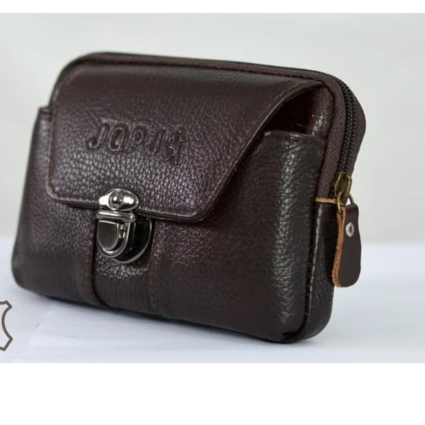 Terlaku. sarung hp pinggang kulit rebah horizontal 5 6 6,7 inch import (S-BJHKL)