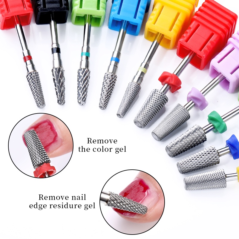 Born PRETTY Nail Drill Kepala Gerinda Kuku Bahan Baja Tungsten Untuk Mesin Manicure Pedicure Elektrik Cabut Gel Kuku