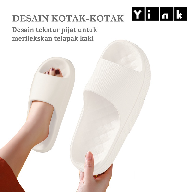 Yink Sandal Bear Jelly Sendal Wanita EVA Korean Import Terbaru 2025 Slipper Bahan Tebal Empuk Super Soft / Sandal Soft Slippers Anti Slip Elastic Empuk / Sandal Slop Kamar Empuk Nyaman Tebal Berkualita
