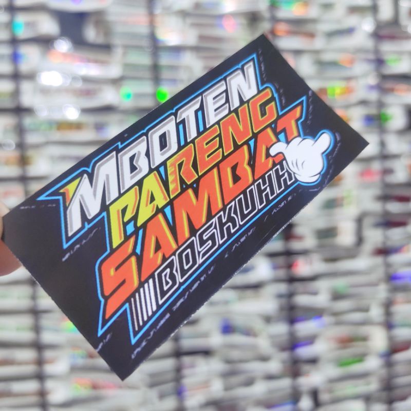 Stiker mboten pareng sambat