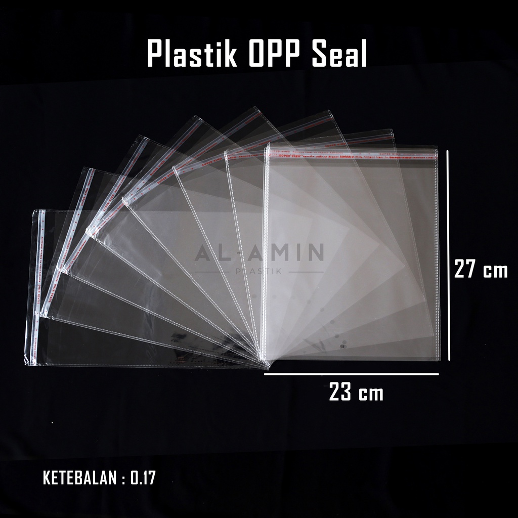 Plastik OPP Seal Packing/ Plastik Hijab / Plastik Baju / Plastik Gamis / Plastik OPP Ukuran 23X27 CM