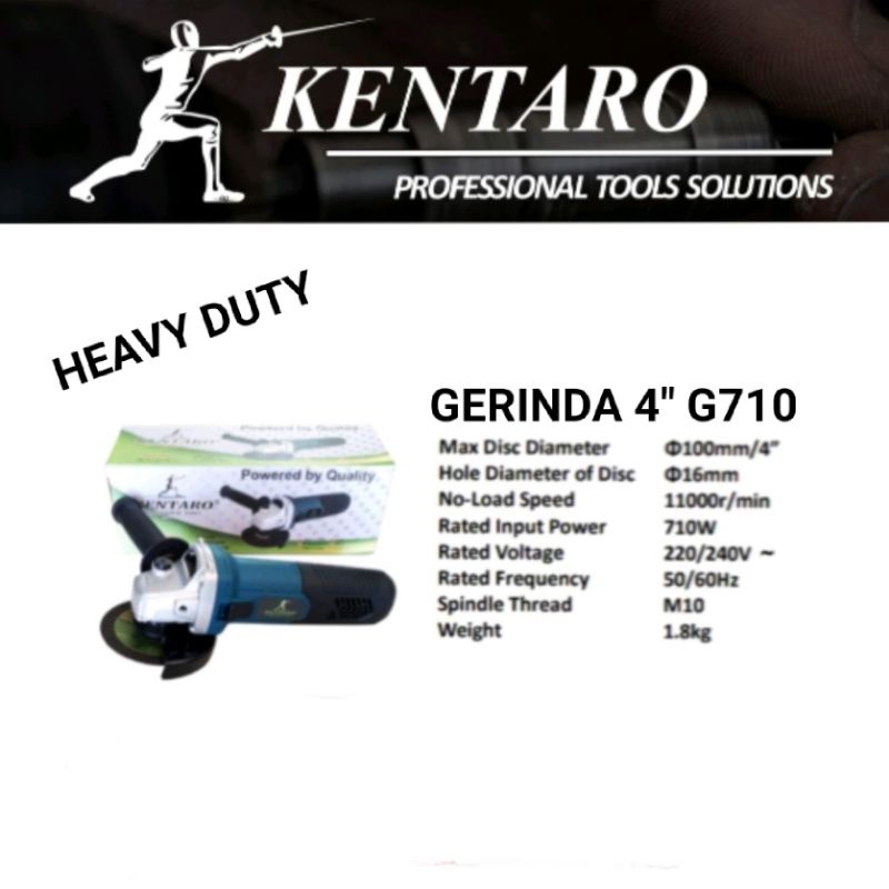 gerinda 4&quot; G710 heavy duty kentaro japan quality