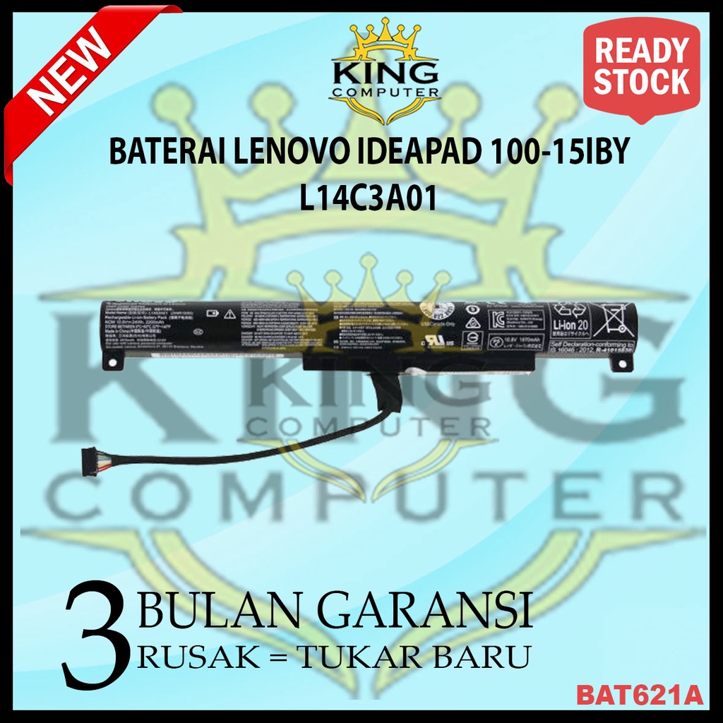 BATERAI LAPTOP LENOVO IDEAPAD 100-15IBY 100-14IBY 100-15ISK ORIGINAL