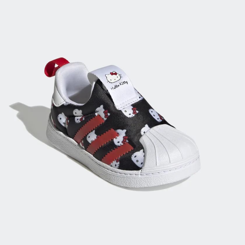 ADIDAS KIDS SUPERSTAR 360 HELLO KITTY BLACK / RED BNWB