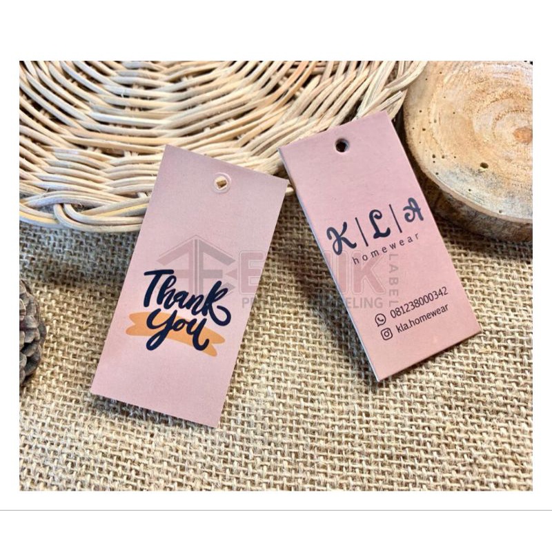 

label hangtag hang tag tebal label hangtag baju tag costum(700 gsm)